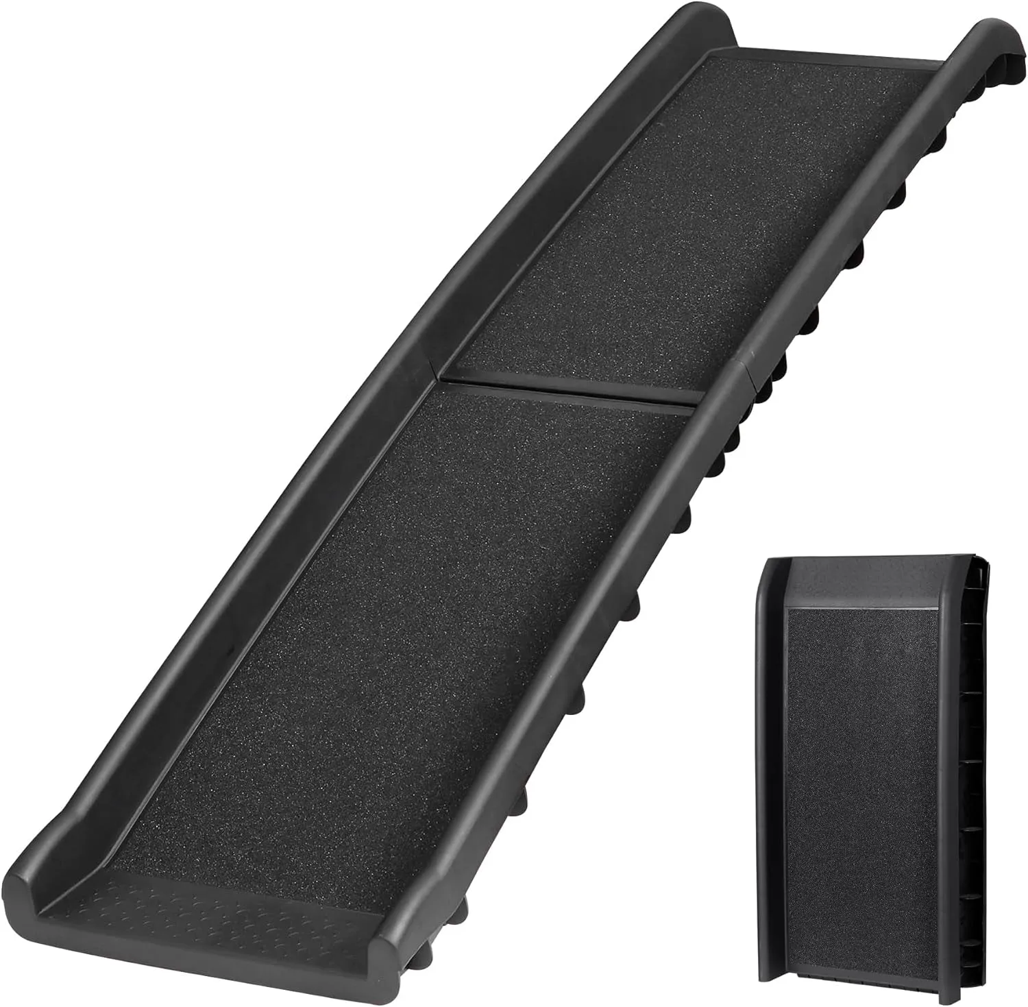 62 Inch Portable Folding Dog Ramp,Lightweight Outdoor Indoor Pet Ramp Stairs Step Ladder for Car, Truck, SUV, High Bed,Non-Slip Rug Surface Supports up to 154 Lb