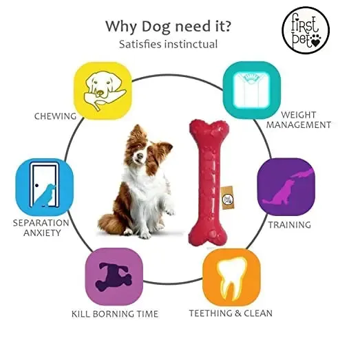 Adidog Dog Toy Combo (Spike Ball Toy   Rubber Bone Teething Toy   Triangle Toy), Pack of 3