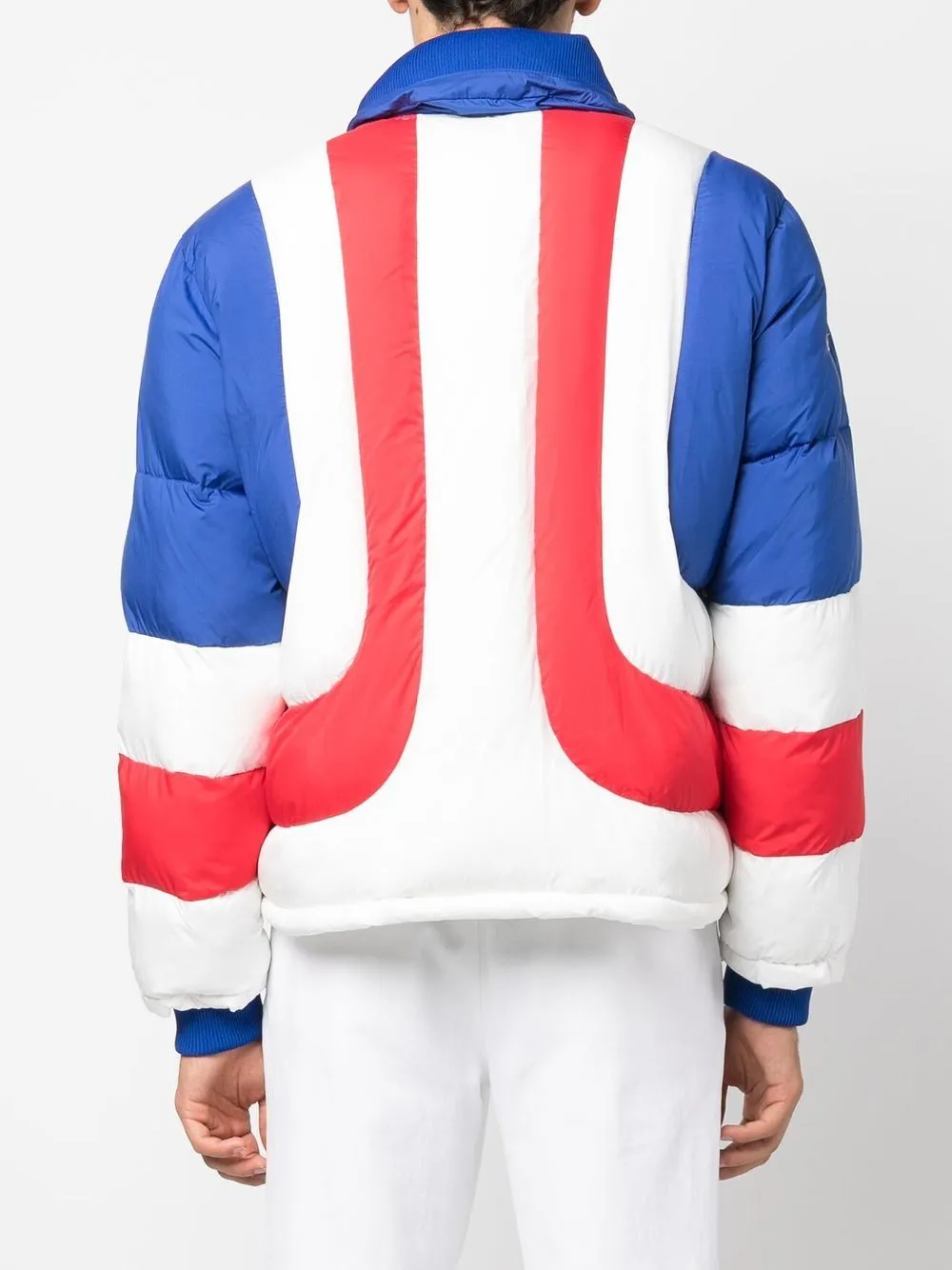 colour-block puffer jacket