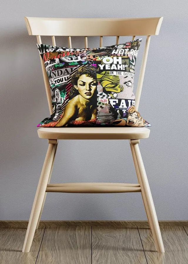 Comic Book Urban Art Cushion