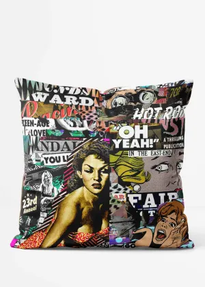 Comic Book Urban Art Cushion