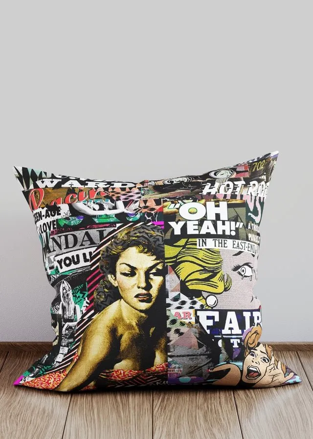 Comic Book Urban Art Cushion