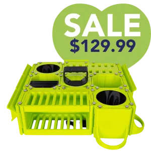 Custom Cube Tool Caddy Lime Green by Vanity Fur