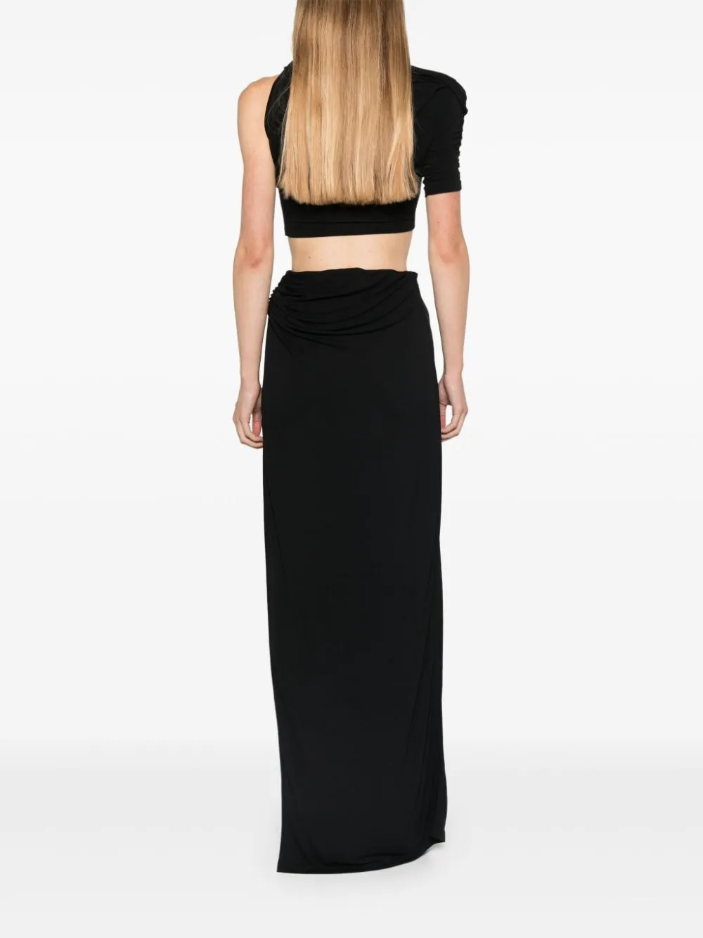 draped maxi skirt