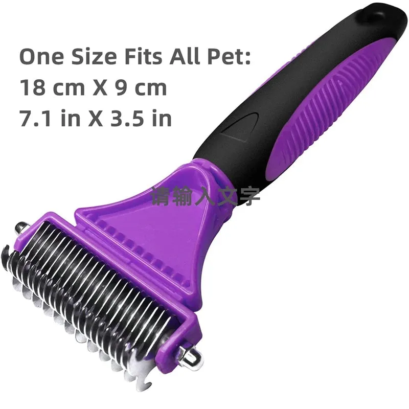 Dual-Sided Stainless Steel Pet Grooming Brush