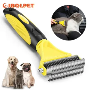 Dual-Sided Stainless Steel Pet Grooming Brush