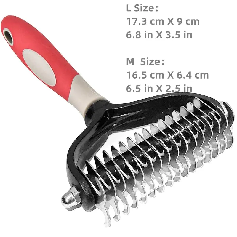 Dual-Sided Stainless Steel Pet Grooming Brush