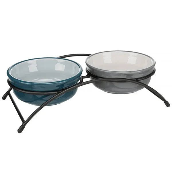 Eat On Feet Ceramic Bowl Set Petrol