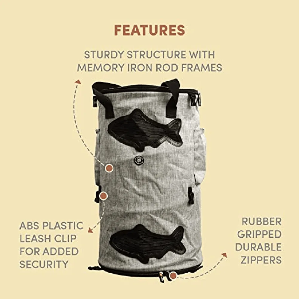 Fofos Comfort 2 in 1 Tunnel & Carrier for Dogs and Cats (Grey)