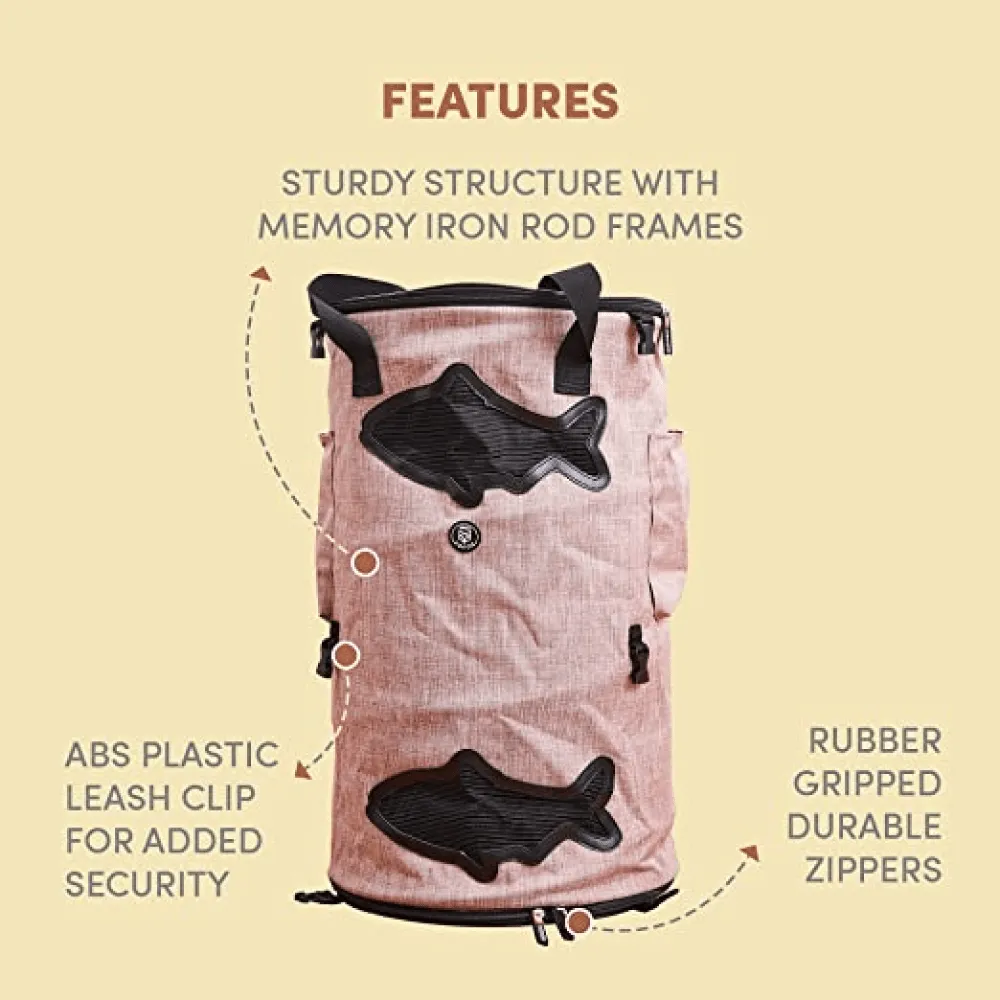 Fofos Comfort 2 in 1 Tunnel & Carrier for Dogs and Cats (Light Pink)