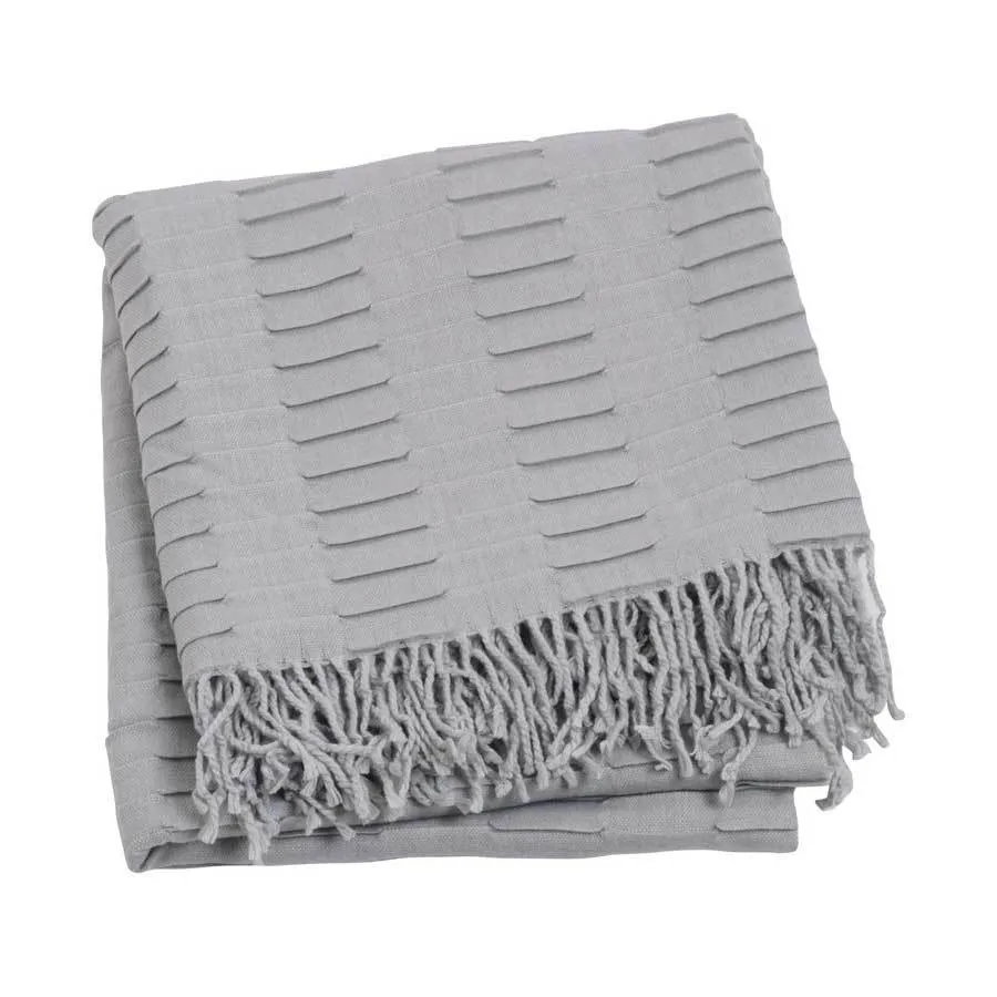 Grey Knit Throw