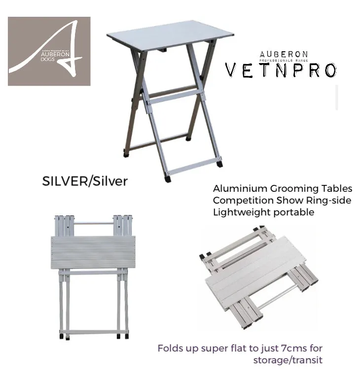 Groomers Competition Show ring-side portable grooming table 1 colour 1 size left super lightweight foldable SILVER only