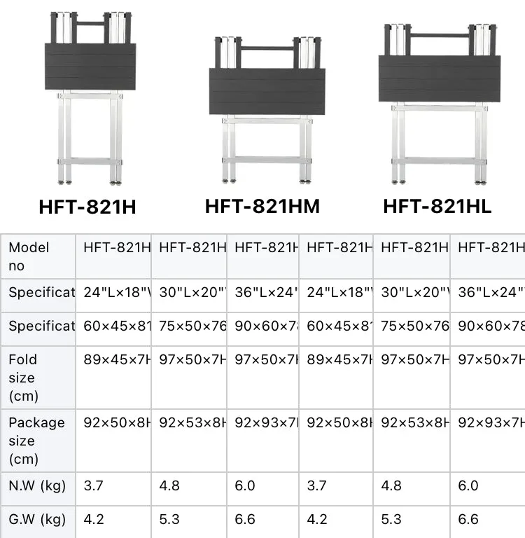 Groomers Competition Show ring-side portable grooming table 1 colour 1 size left super lightweight foldable SILVER only