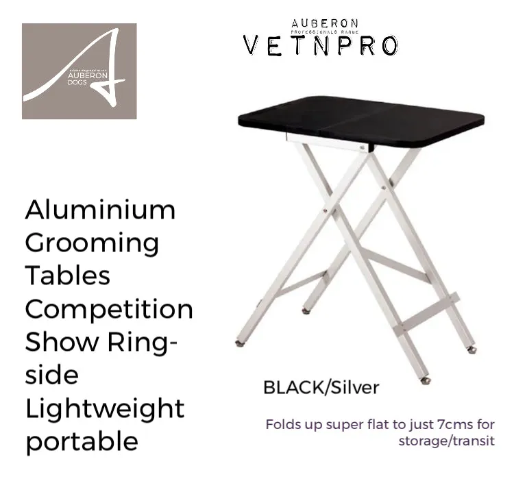 Groomers Competition Show ring-side portable grooming table 1 colour 1 size left super lightweight foldable SILVER only
