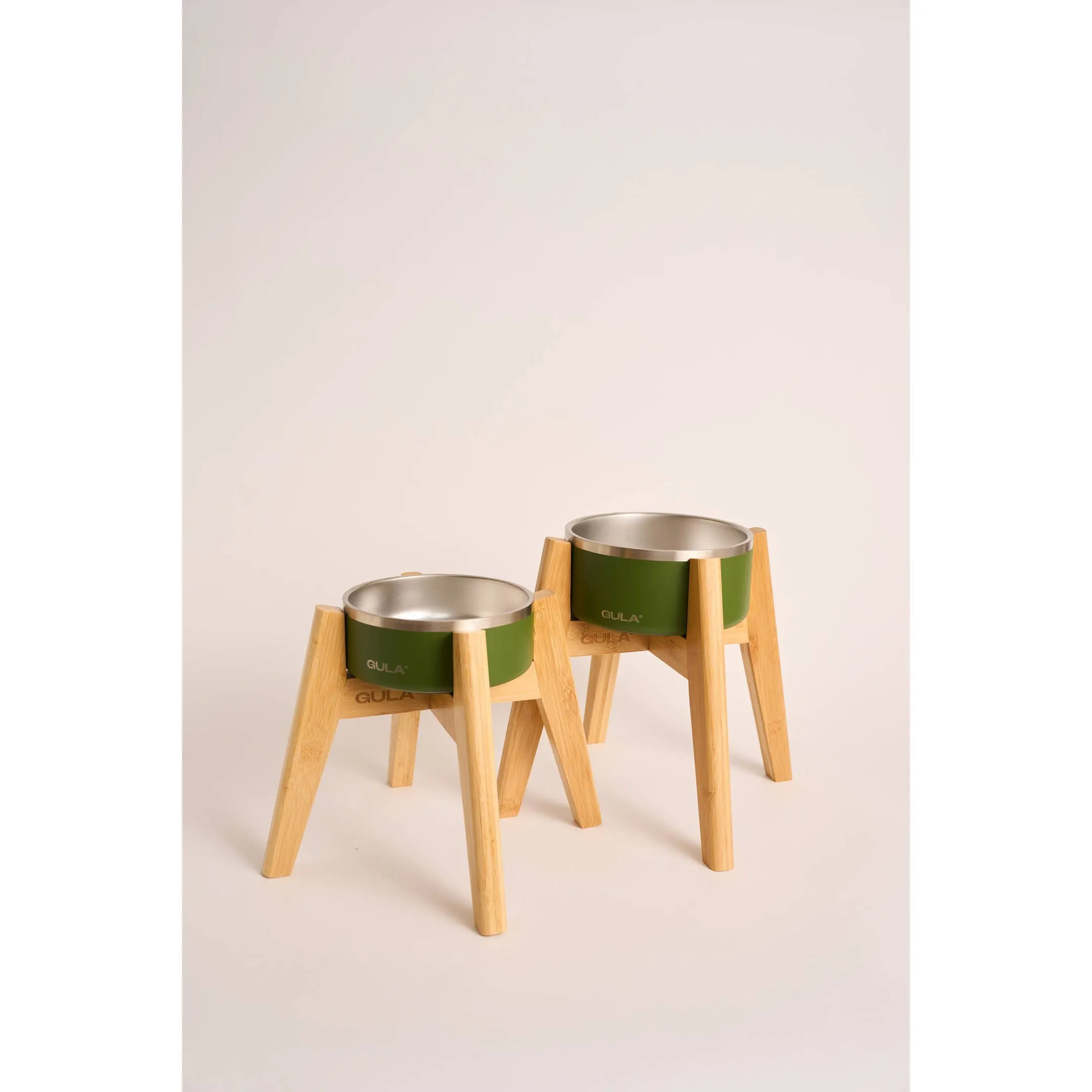 GULA | Double walled and insulated - Olive Green Dog Bowl