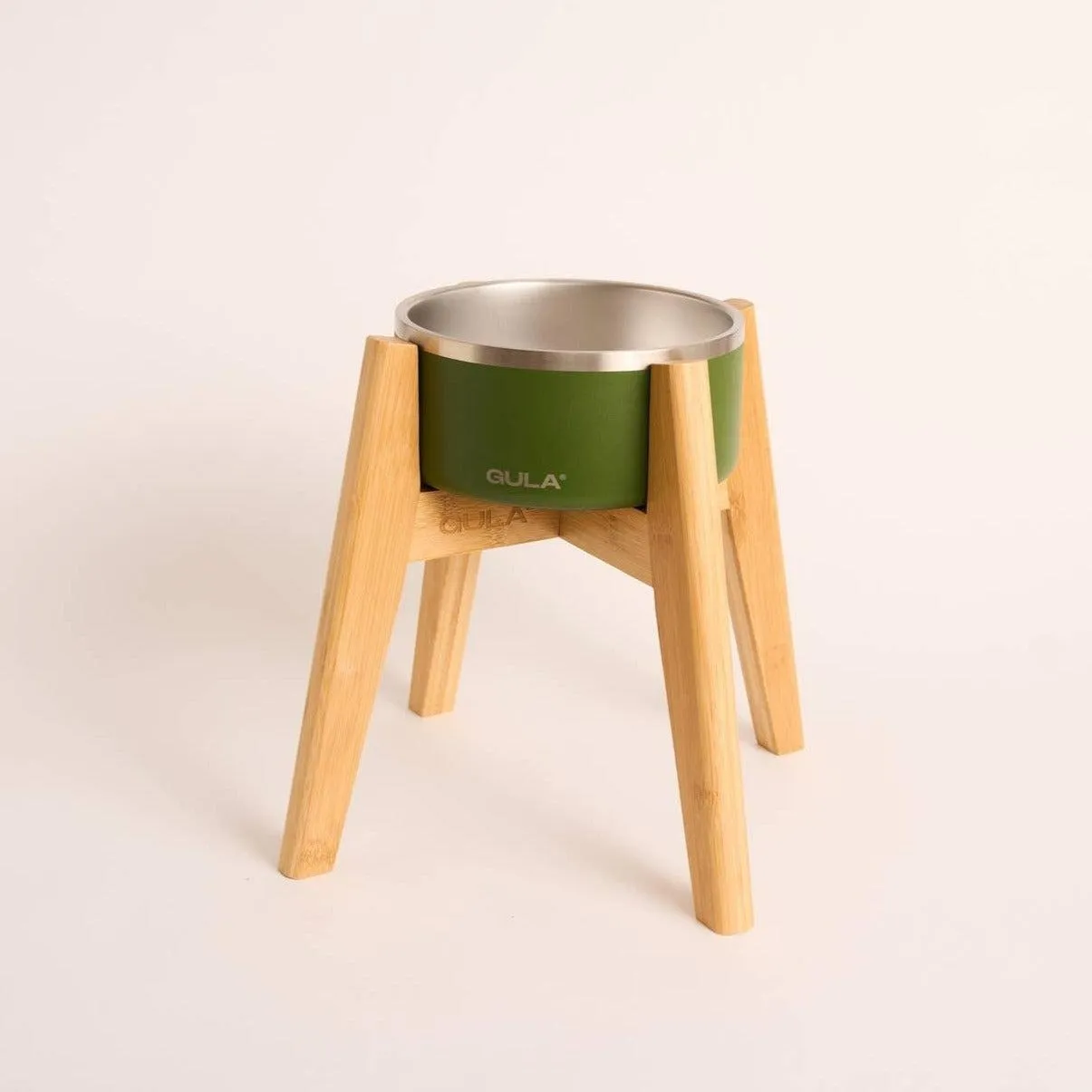 GULA | Double walled and insulated - Olive Green Dog Bowl