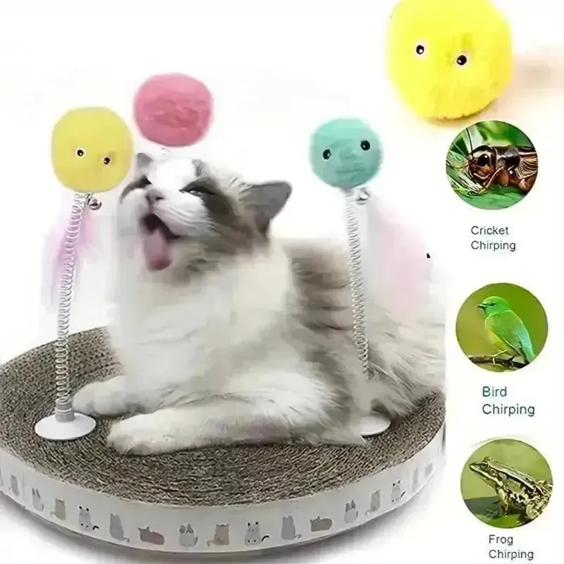 Interactive Chirping Cat Toy Balls