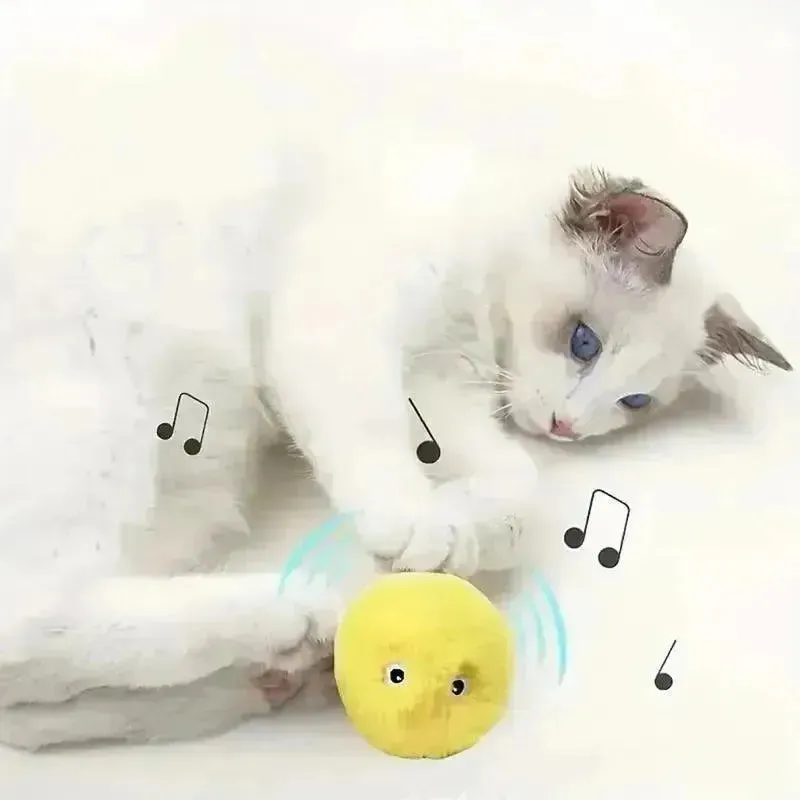Interactive Chirping Cat Toy Balls