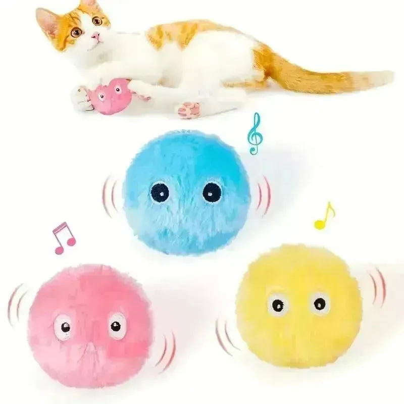 Interactive Chirping Cat Toy Balls