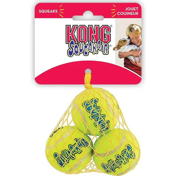 KONG Air Squeaker Tennis Balls for Dogs