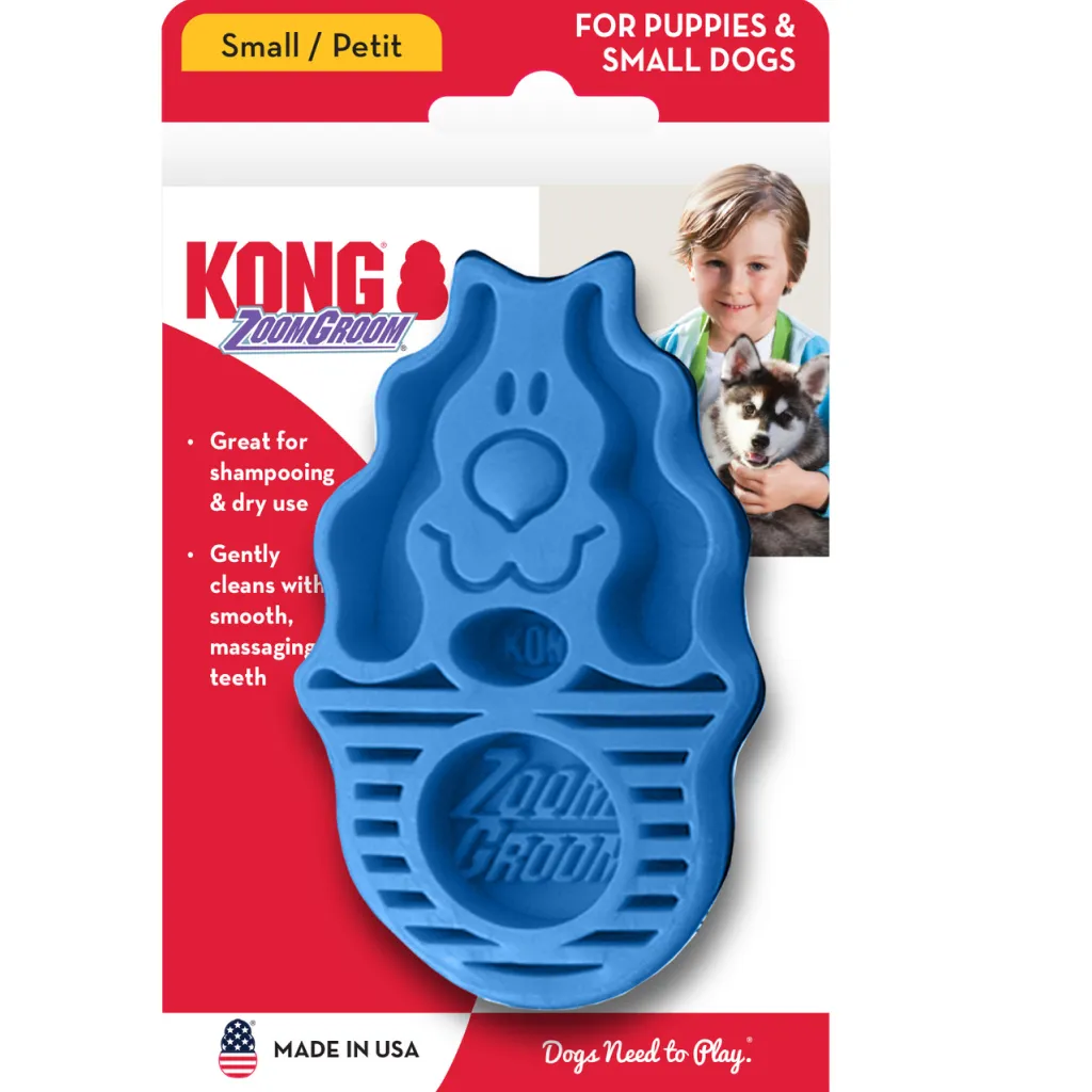 Kong Dog Zoomgroom Multi-use Brush for Grooming Dogs