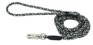 Li'l Pals® Reflective Tri-Color Rope Dog Leash, Black and Grey, Small Dog 1pc 1/4" x 6'