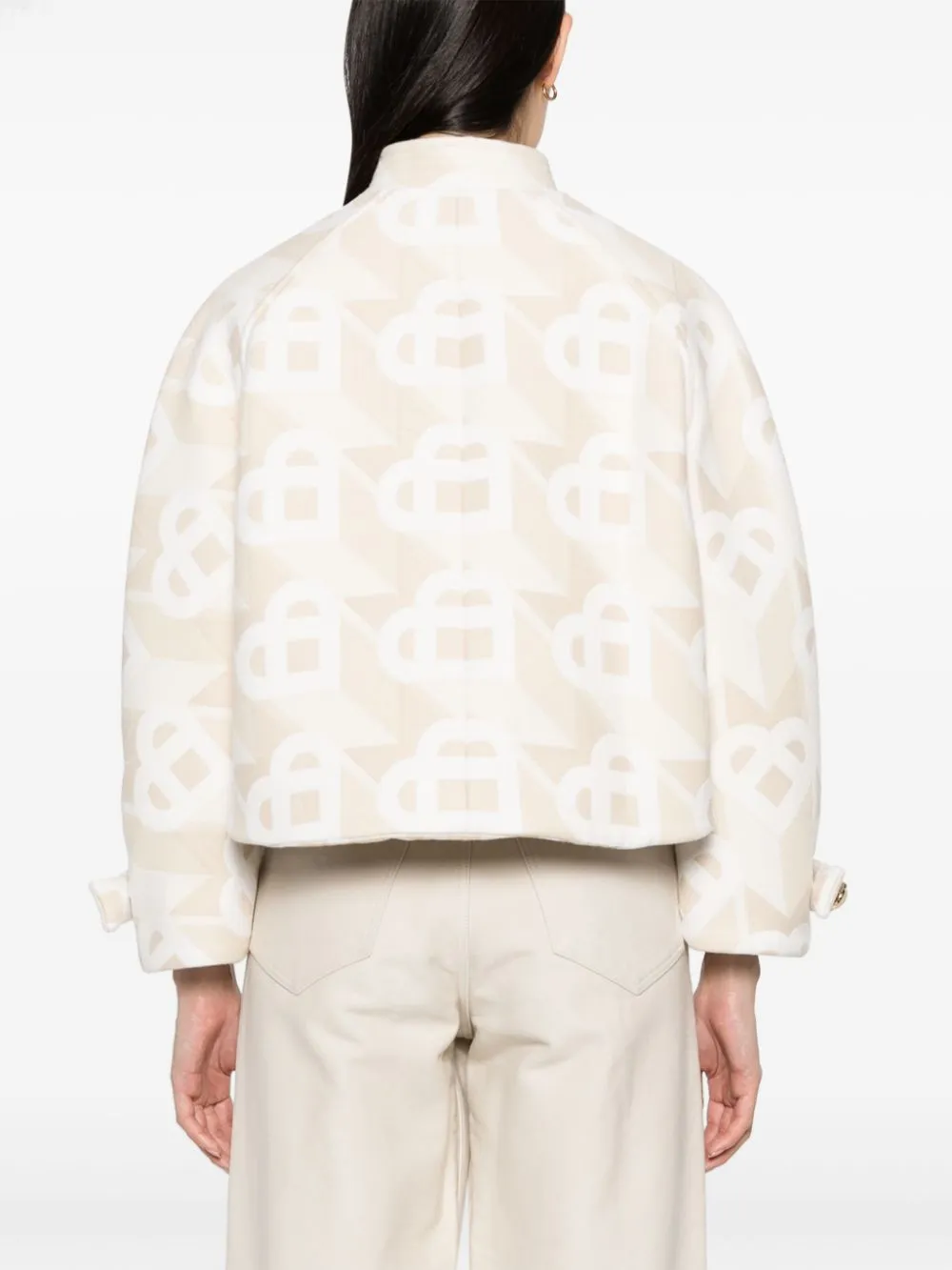 logo-monogram cropped jacket