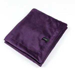 Matt Aubergine Purple Velvet Throw Blankets & Runners