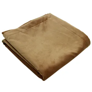 Matt Caramel Gold Velvet Throw Blankets & Runners