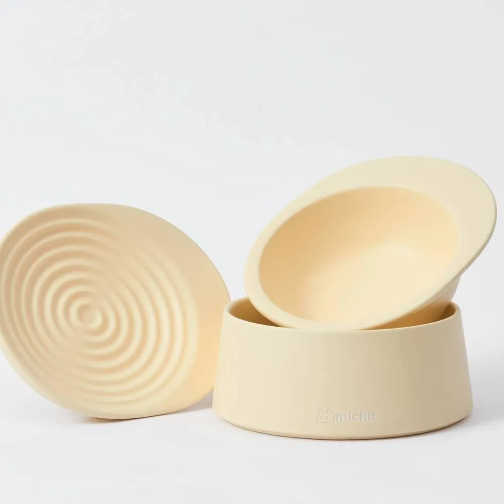 Michu Premium Ceramic Cat Bowl Set for Discerning Owners