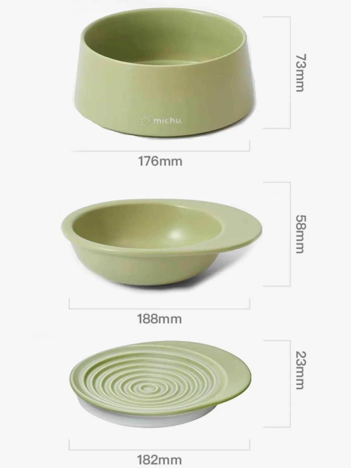 Michu Premium Ceramic Cat Bowl Set for Discerning Owners