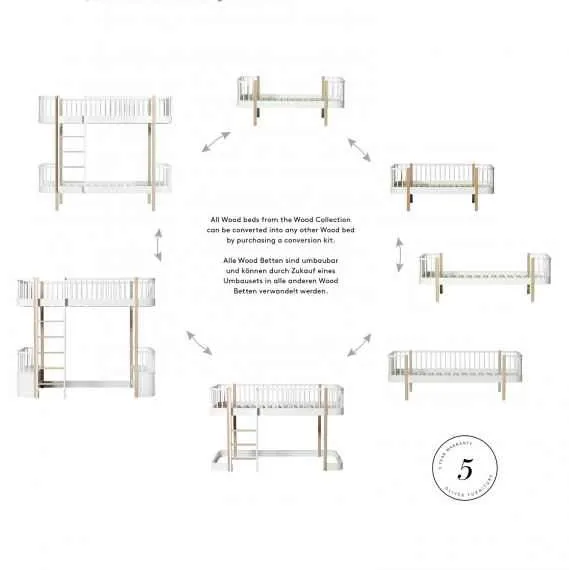 Oliver Furniture - Wood Day Bed in White & Oak