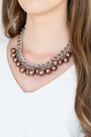 Paparazzi Get Off My Runway Necklace Brown