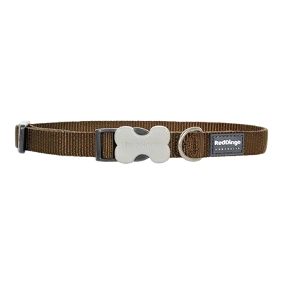 Red Dingo Dog Collar Brown L (25mm x 41-63cm)