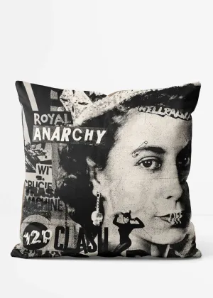 Royal Anarchy Queen Elizabeth Punk Cushion