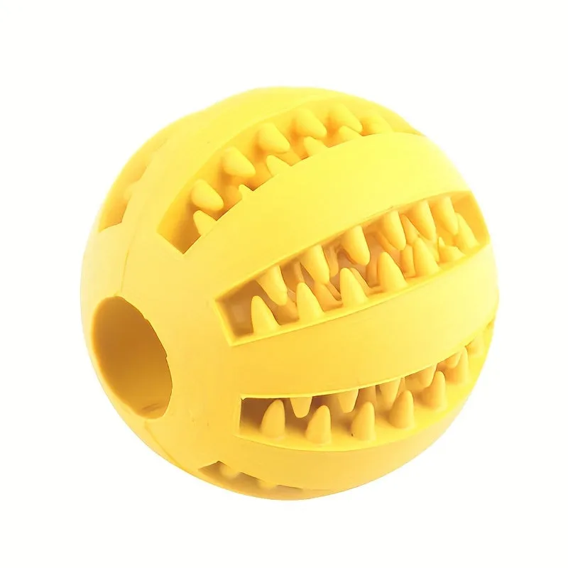 Rubber Food Ball Toy Interactive Chew for Small Dogs