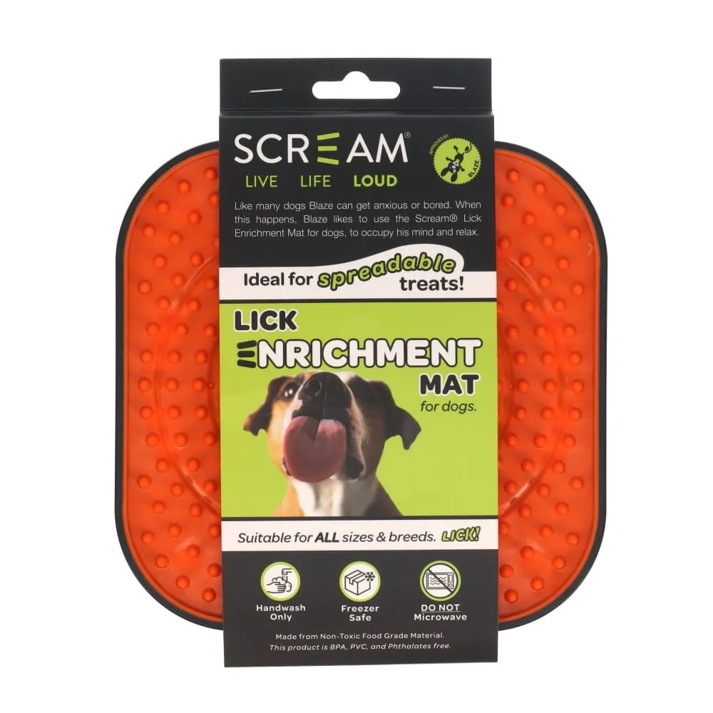SCREAM LICKIT MAT CAGE ORANGE