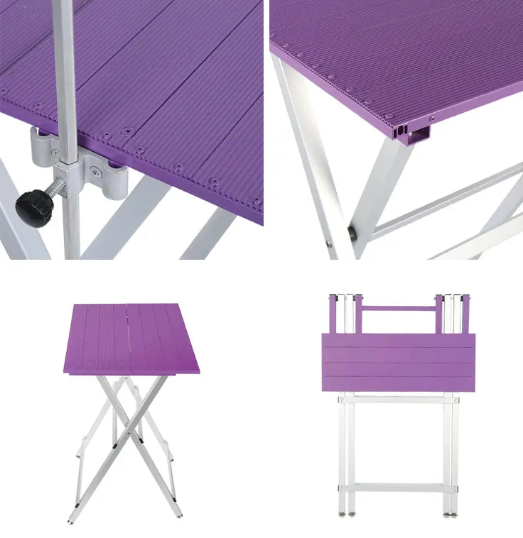 SOLD Out Aluminium Groomers Competition, Show ring-side portable grooming table 4 colours 2 sizes super lightweight foldable