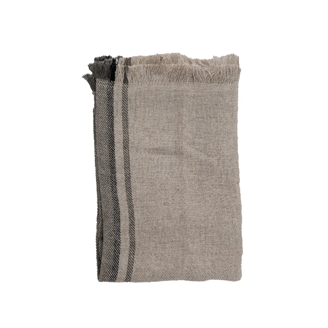 Tizza Linen Bedspread | Kaki 135x190cm