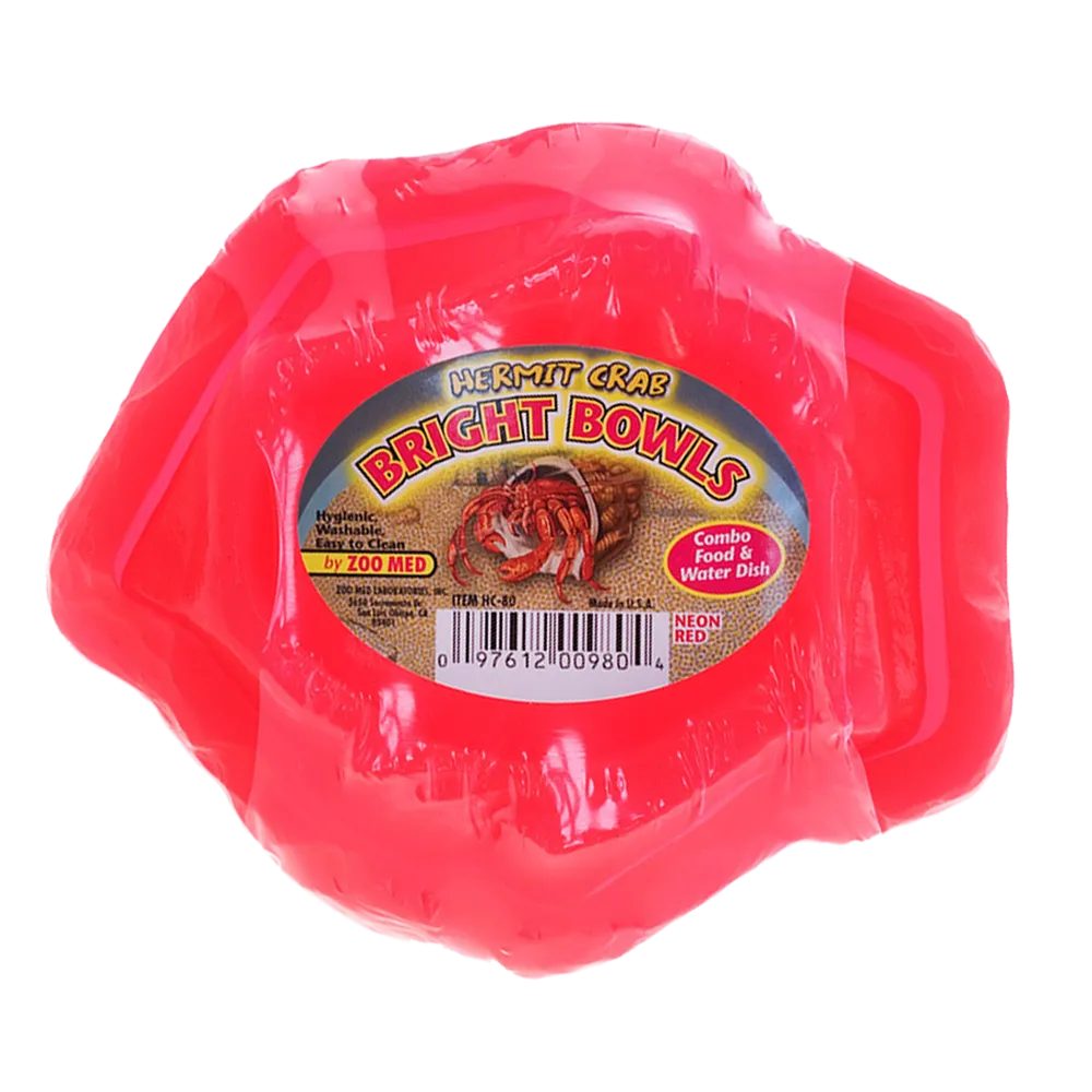 Zoo Med - Hermit Crab Water/Food Bowl Red (2pk)